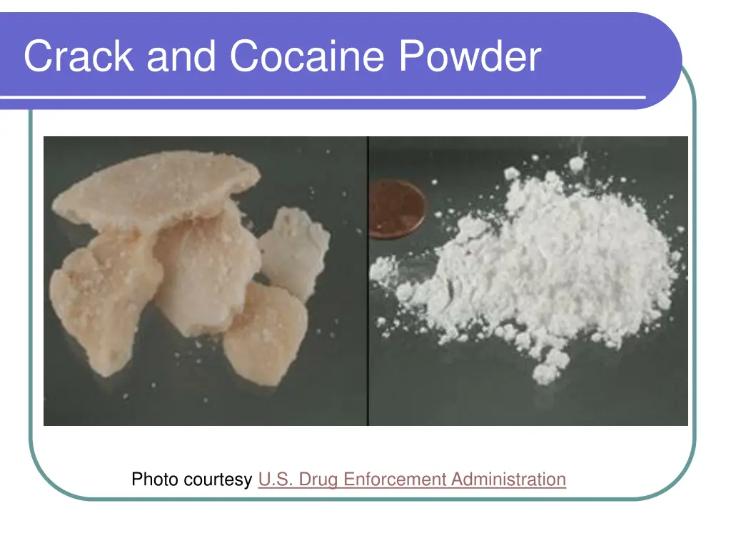 crack and cocaine powder