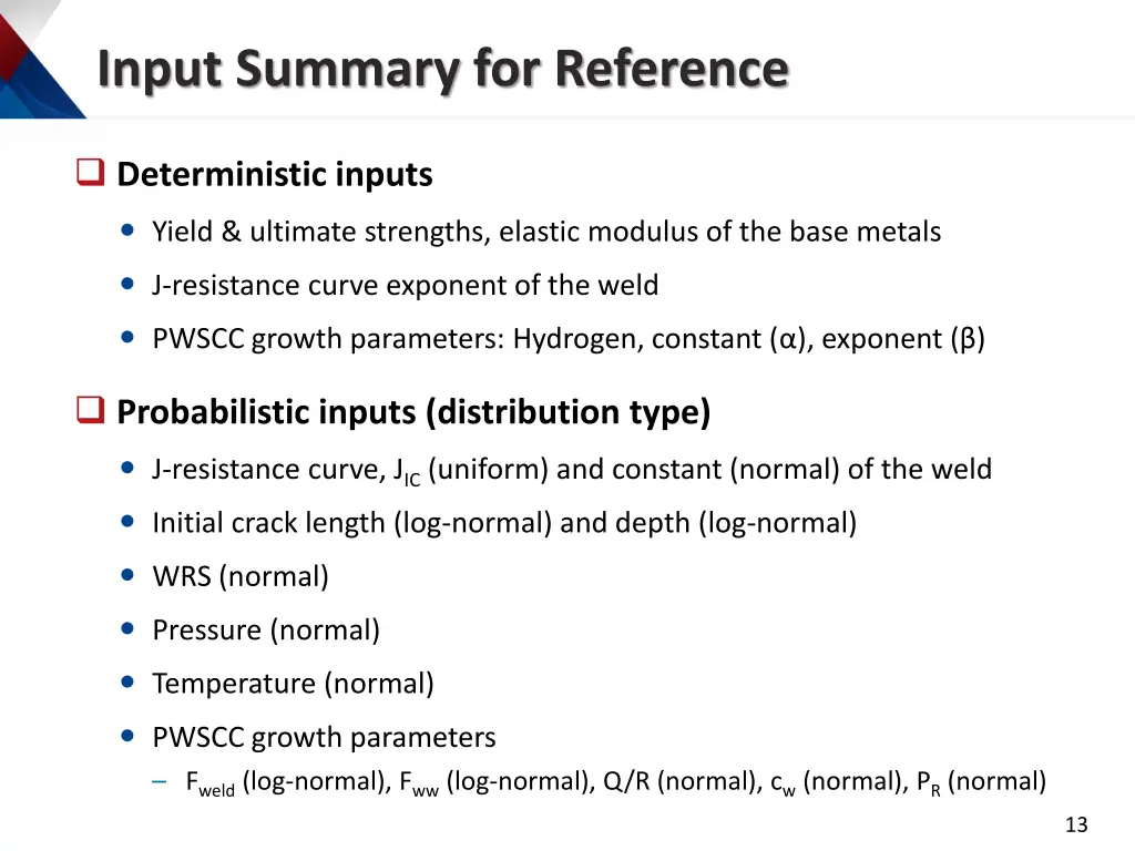 input summary for reference