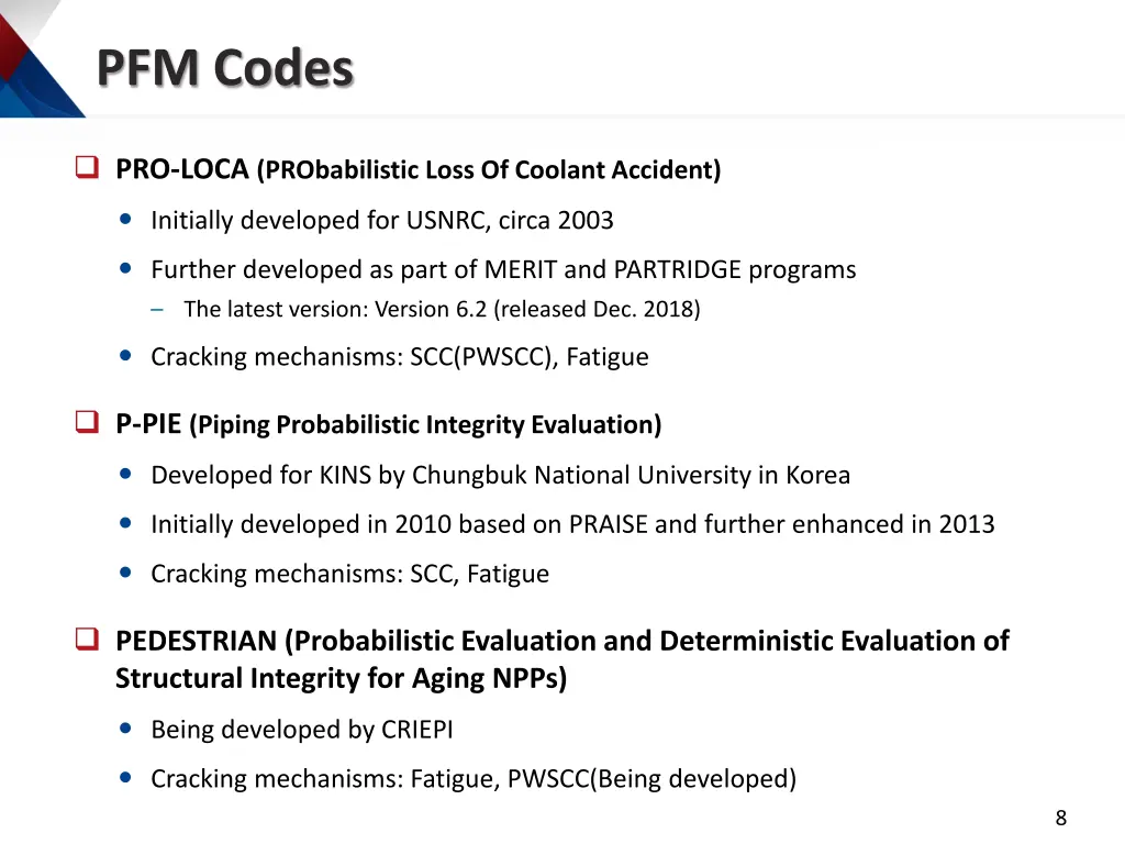 pfm codes