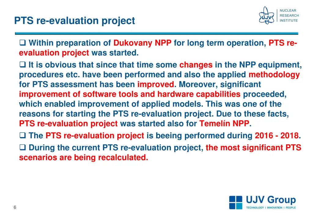 pts re evaluation project