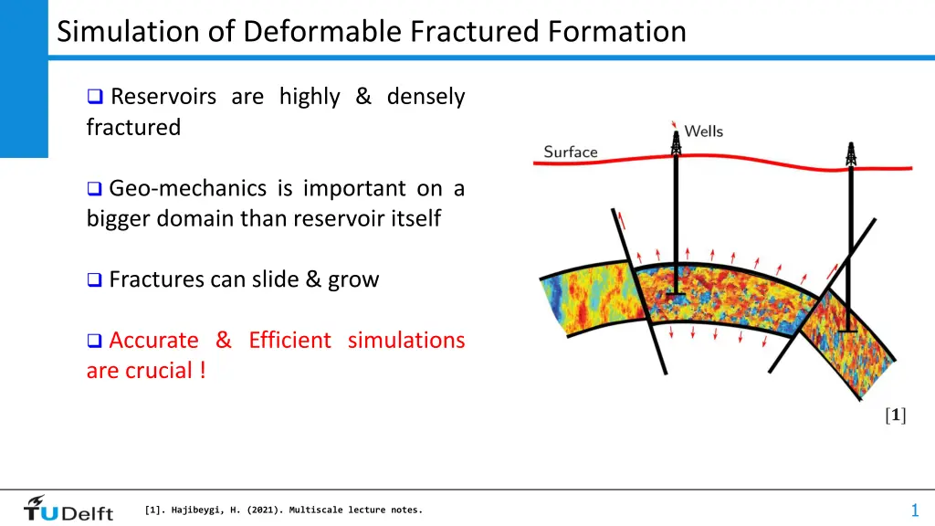 simulation of deformable fractured formation