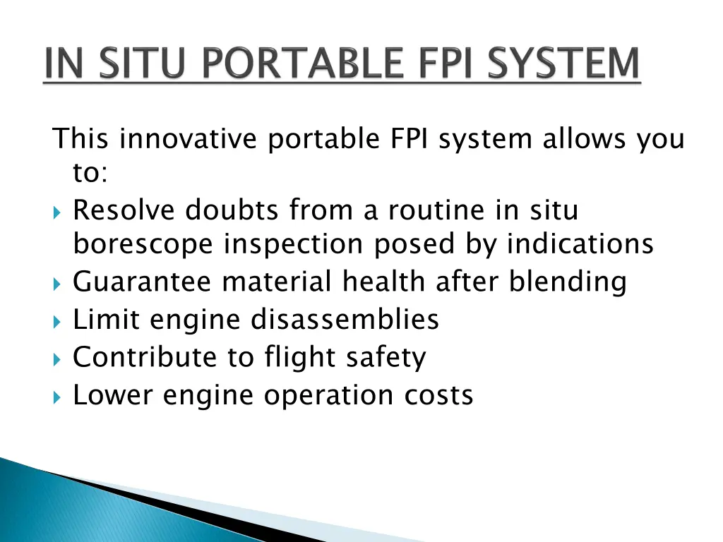 this innovative portable fpi system allows