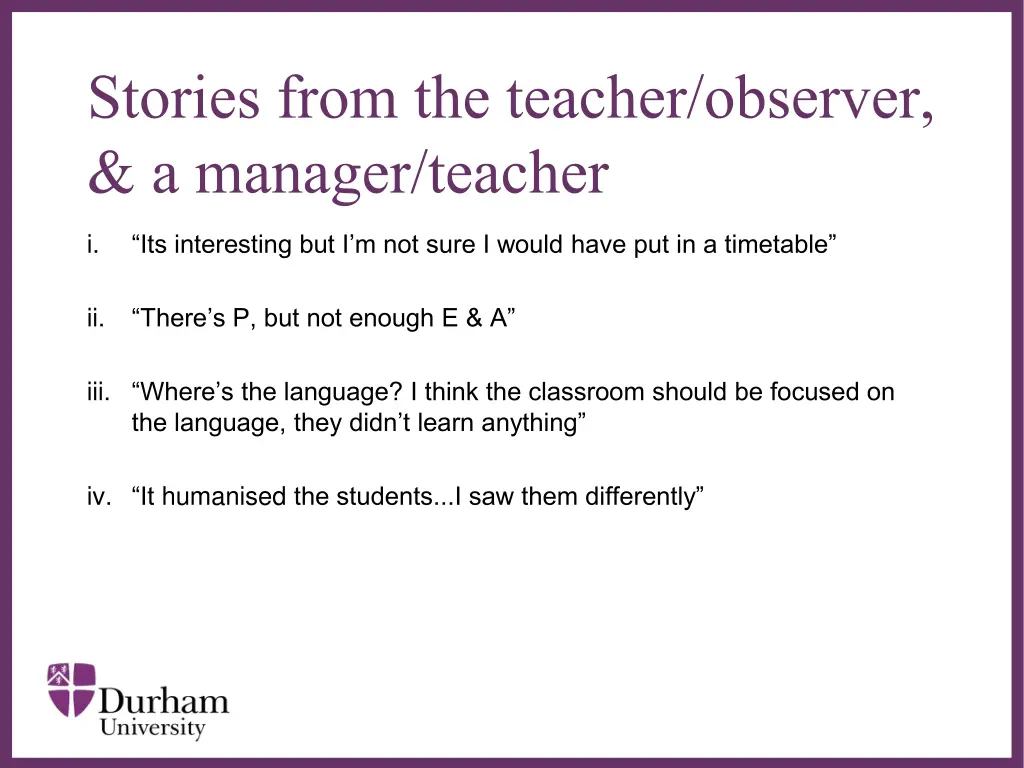 stories from the teacher observer a manager