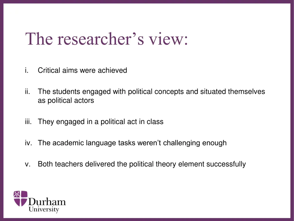 the researcher s view