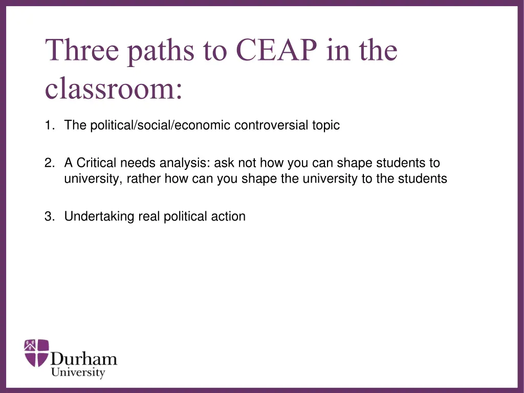 three paths to ceap in the classroom