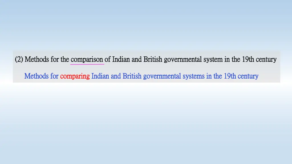 2 methods for the comparison of indian