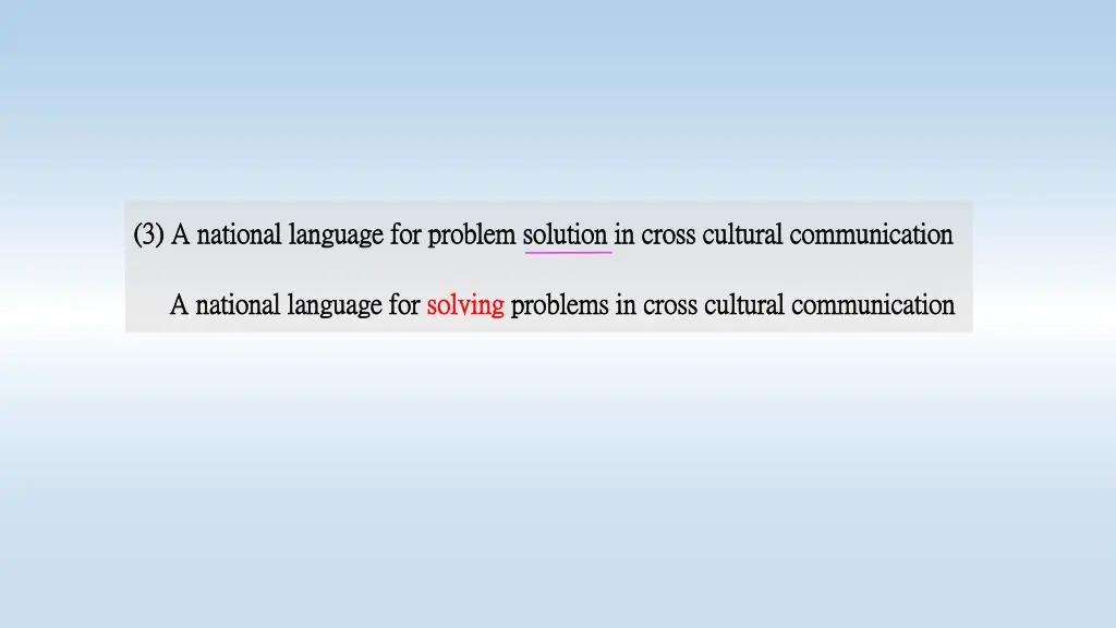 3 a national language for problem solution