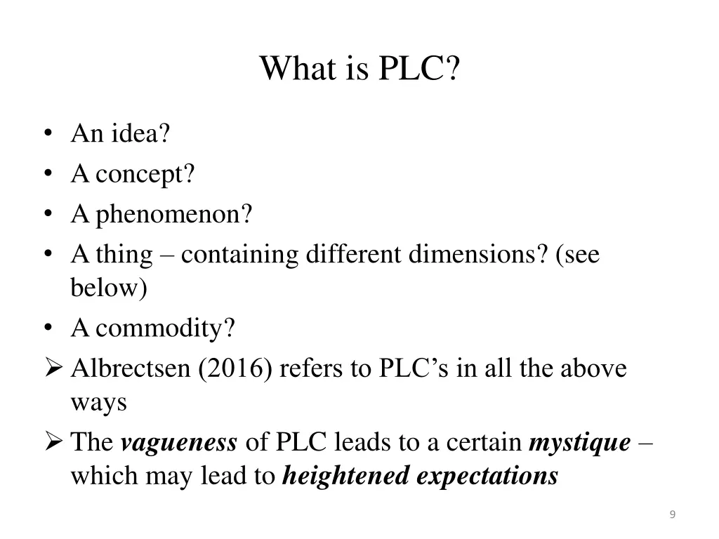 what is plc