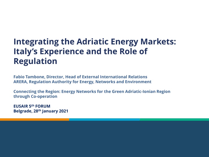 integrating the adriatic energy markets italy