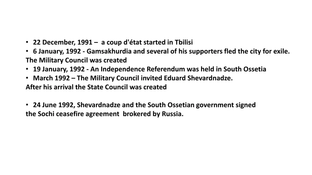 22 december 1991 a coup d tat started in tbilisi