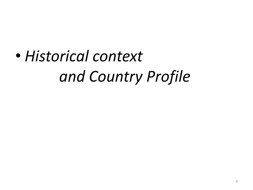 historical context and country profile