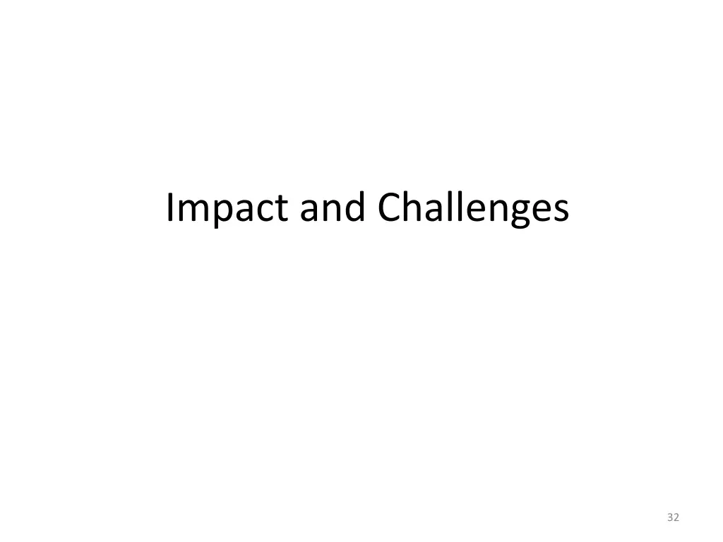 impact and challenges