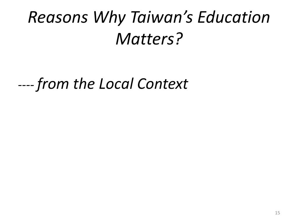 reasons why taiwan s education matters 1