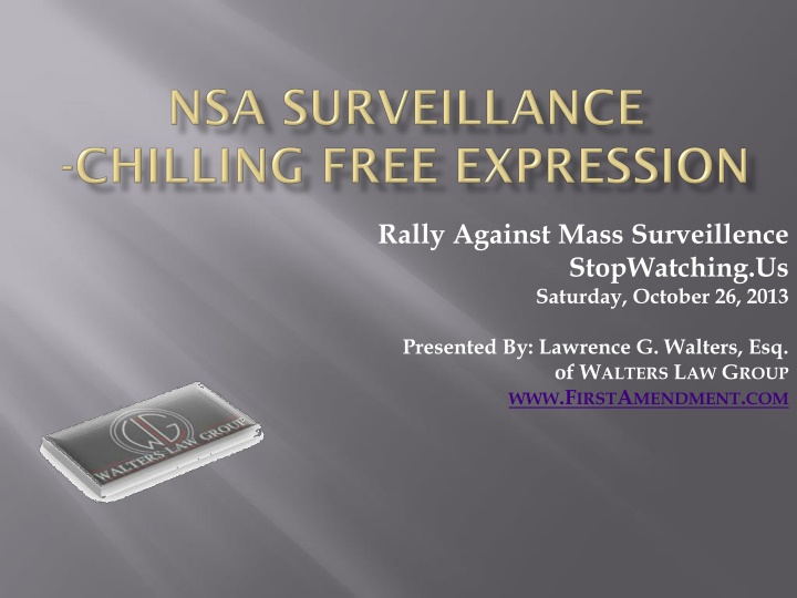 rally against mass surveillence stopwatching