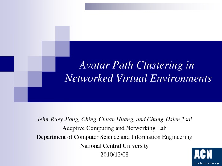 avatar path clustering in networked virtual