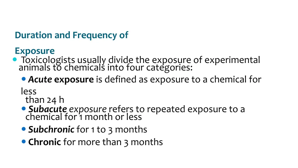 duration and frequency of