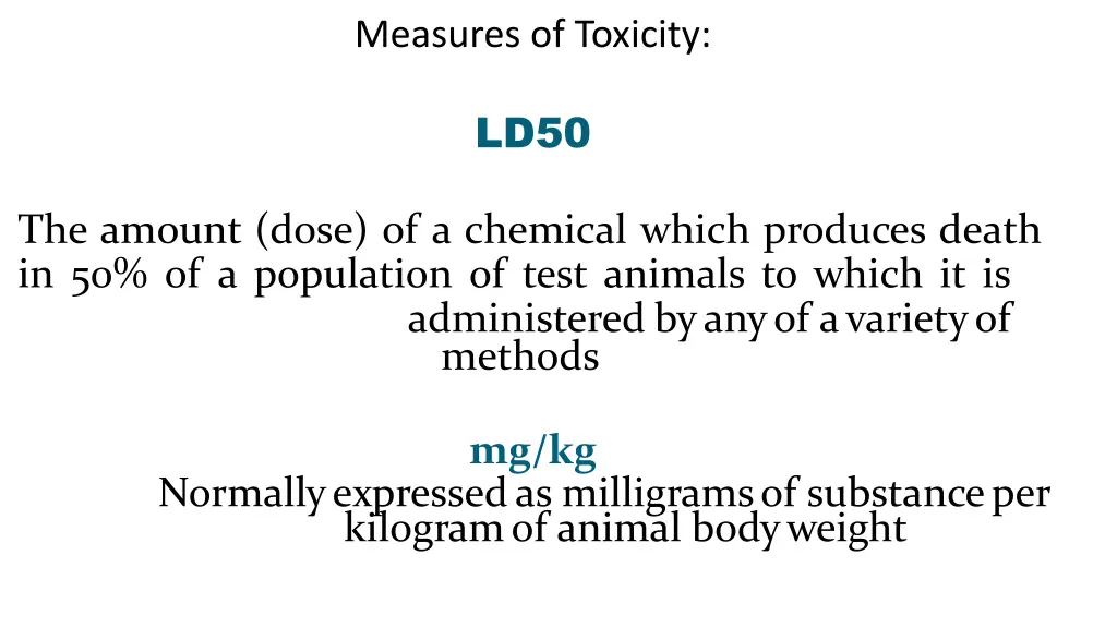 measures of toxicity 1