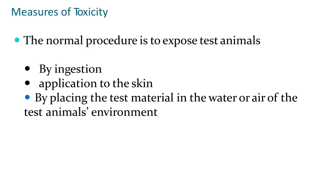 measures of toxicity