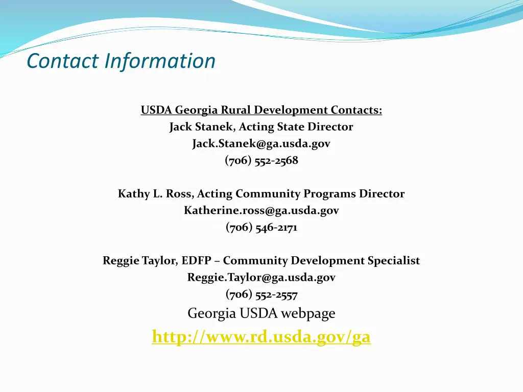 contact information