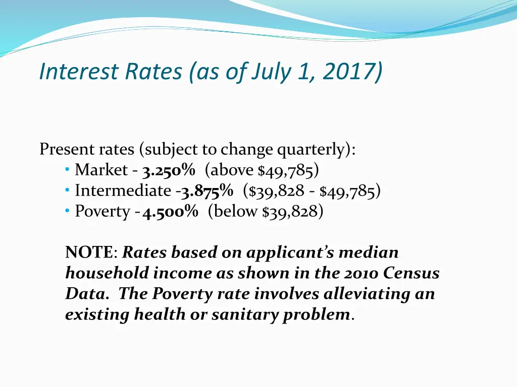 interest rates as of july 1 2017