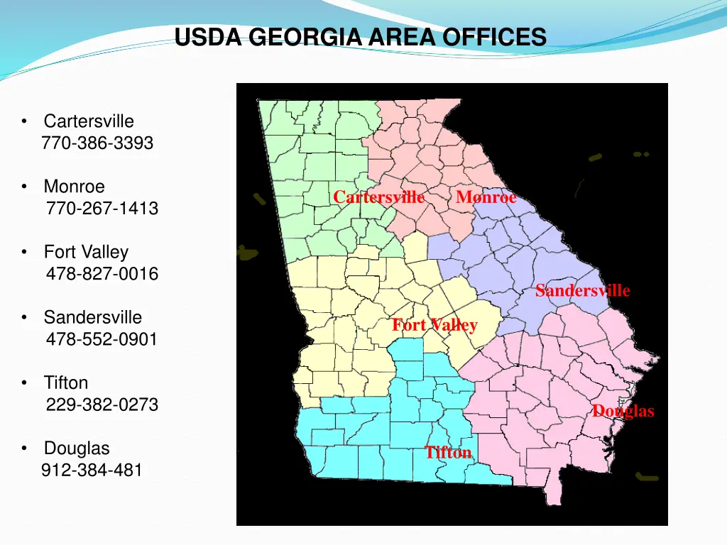 usda georgia area offices