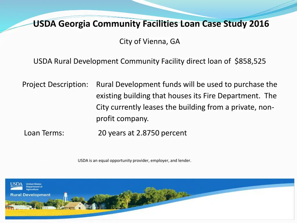 usda georgia community facilities loan case study