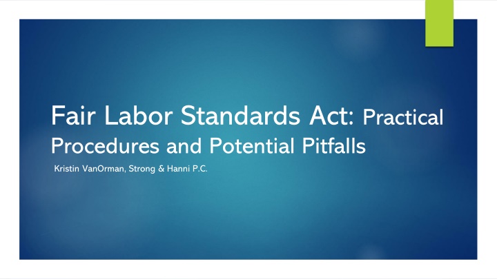 fair labor standards act practical procedures