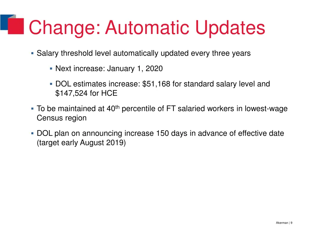 change automatic updates