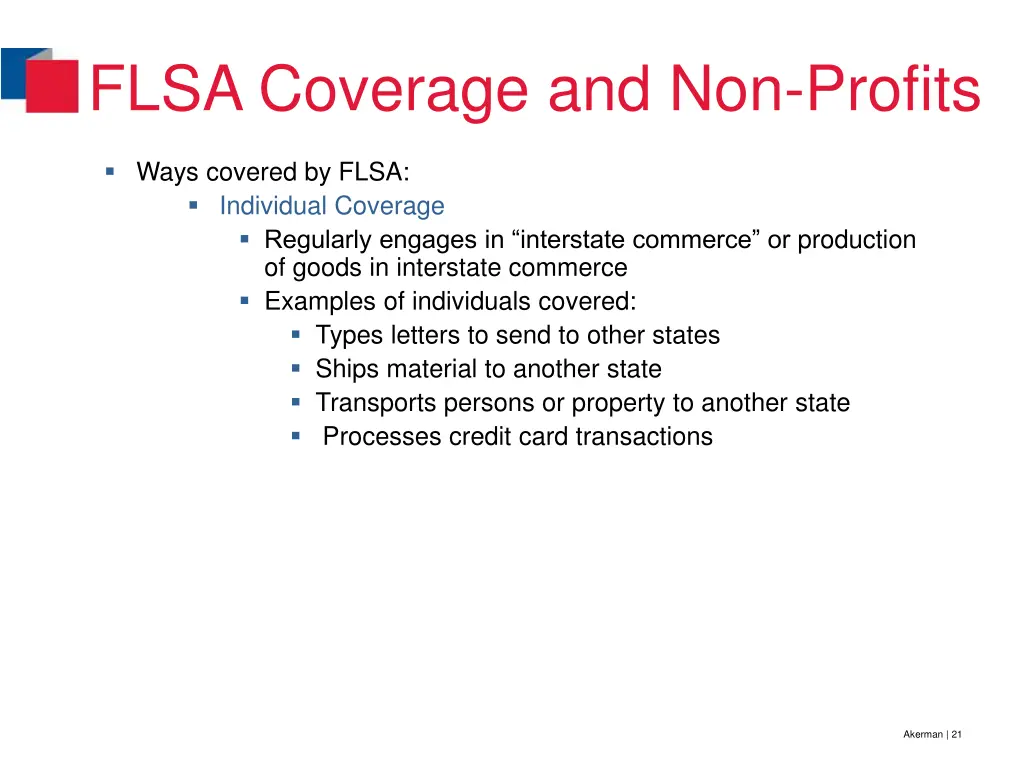 flsa coverage and non profits 1