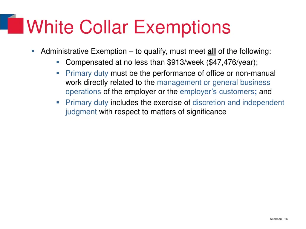 white collar exemptions 1