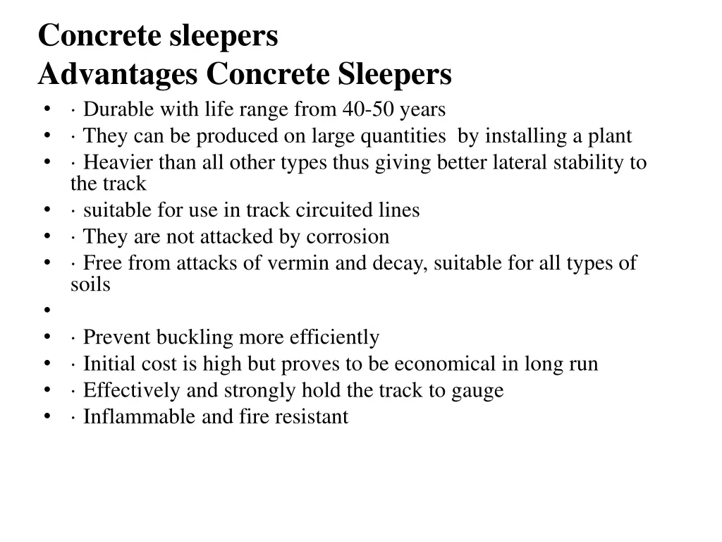 concrete sleepers advantages concrete sleepers