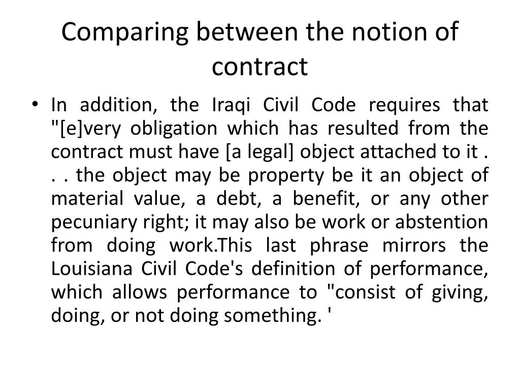 comparing between the notion of contract 4