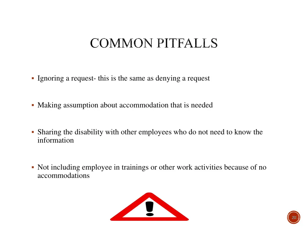 common pitfalls