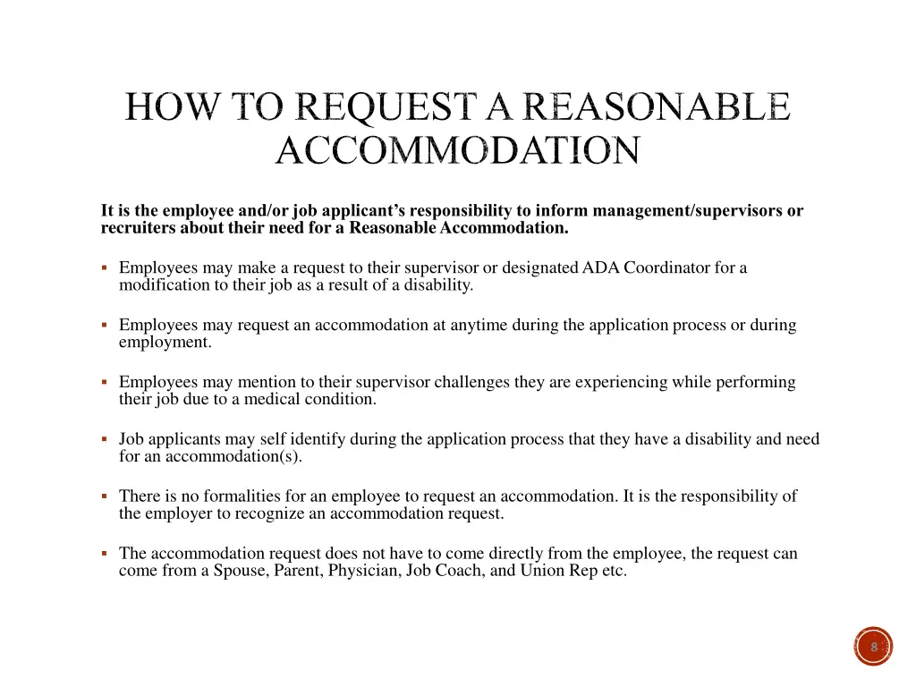 how to request a reasonable accommodation