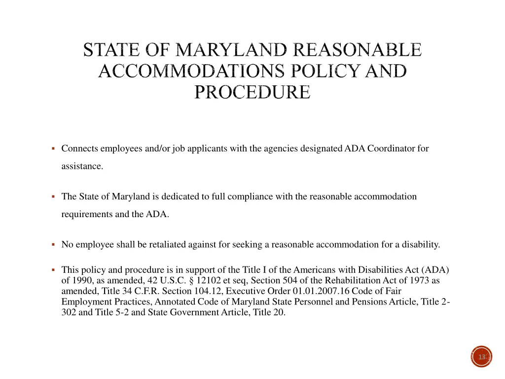 state of maryland reasonable accommodations 1