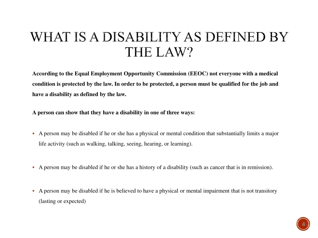 what is a disability as defined by the law