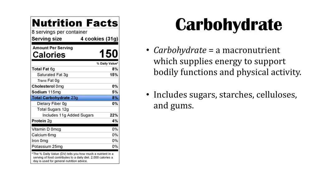 carbohydrate