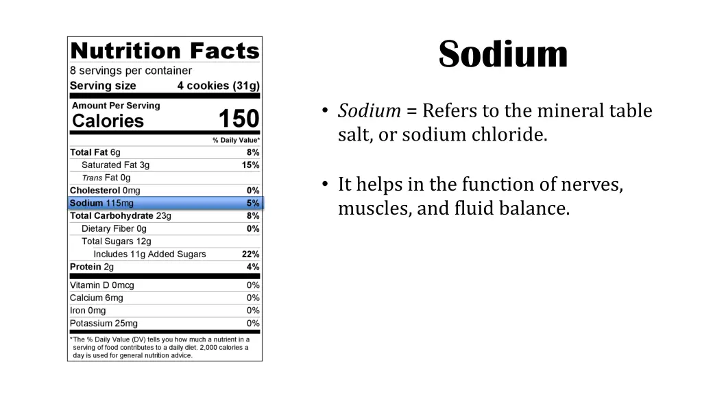 sodium