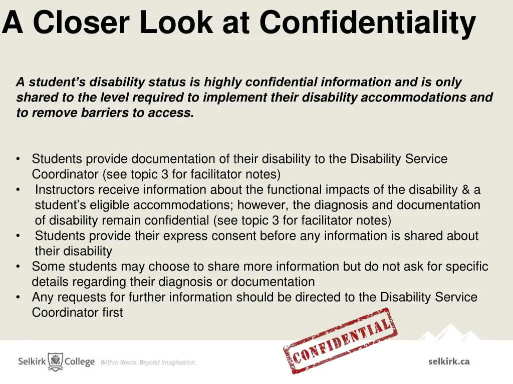 a closer look at confidentiality