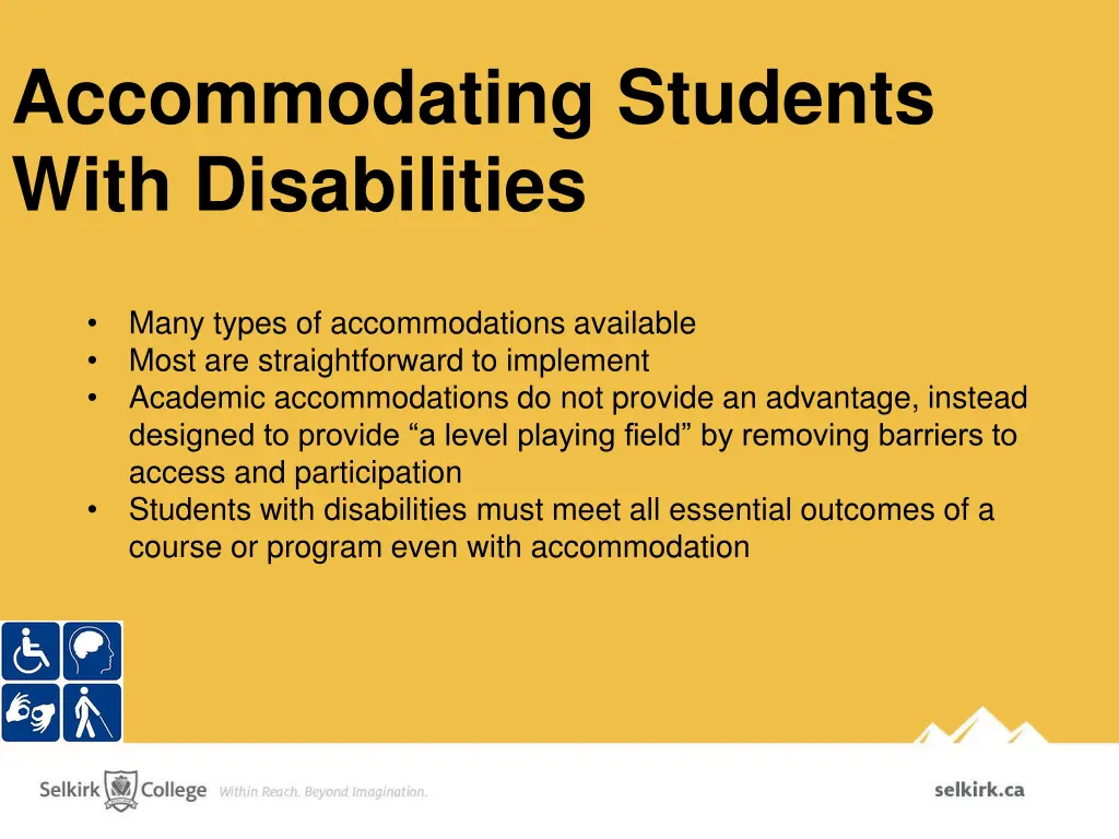 accommodating students with disabilities