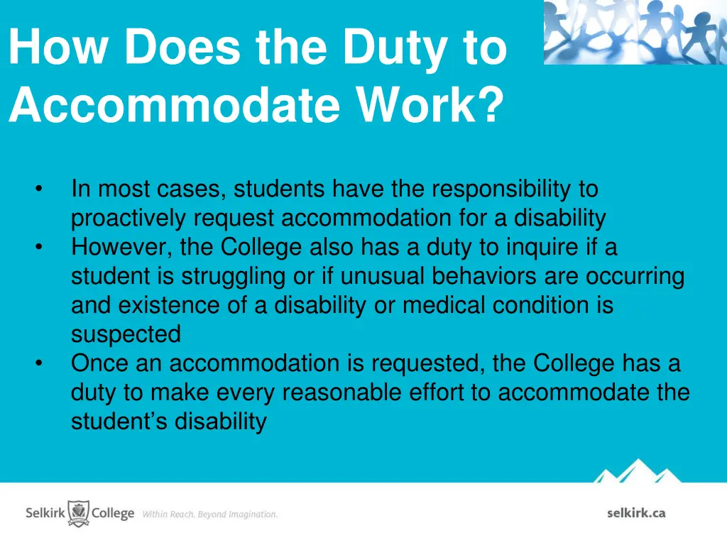 how does the duty to accommodate work