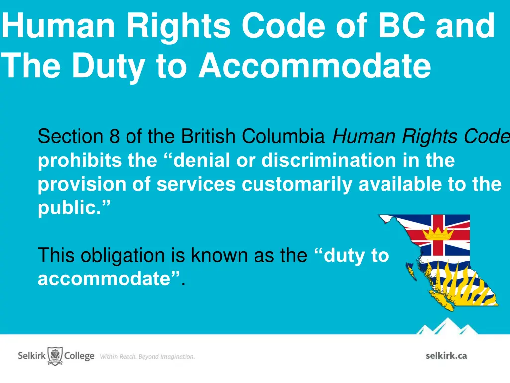 human rights code of bc and the duty