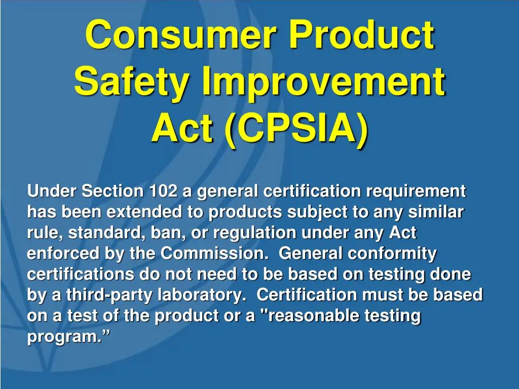 consumer product safety improvement act cpsia