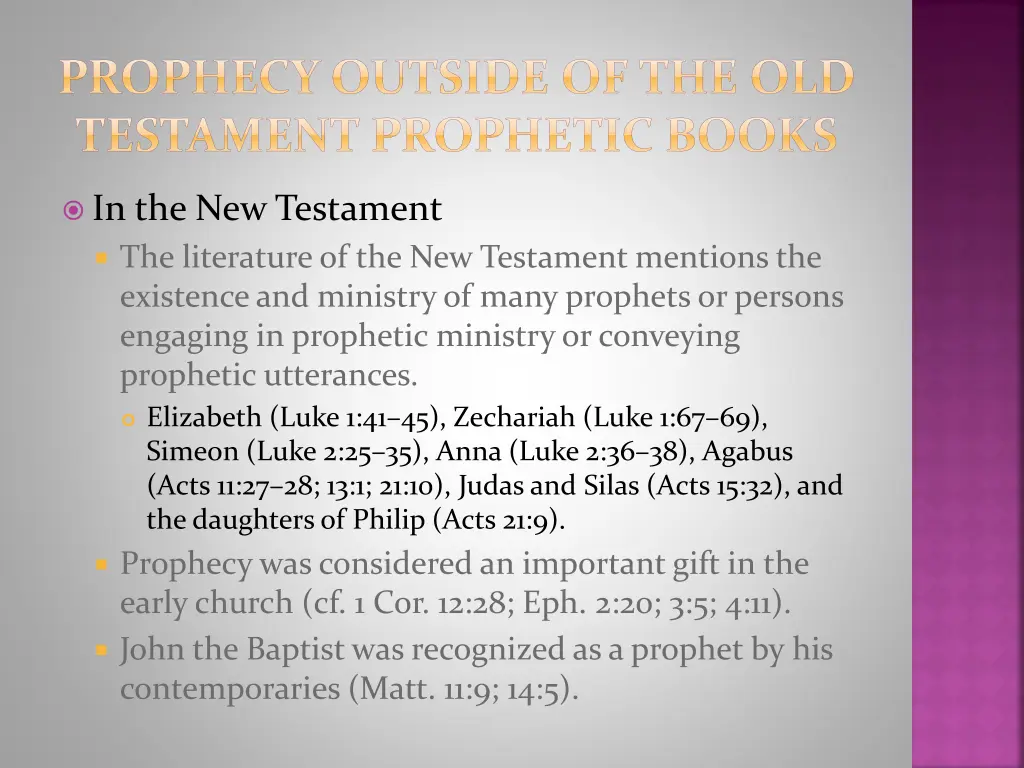 prophecy outside of the old testament prophetic 1