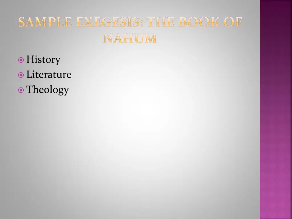 sample exegesis the book of nahum