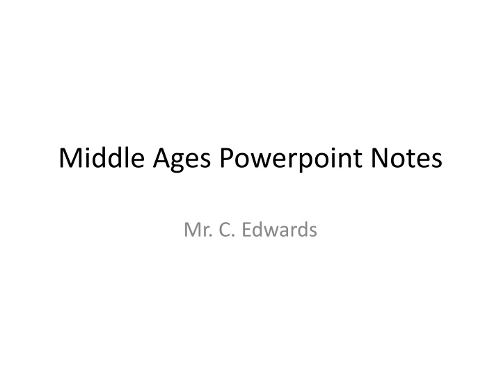 middle ages powerpoint notes