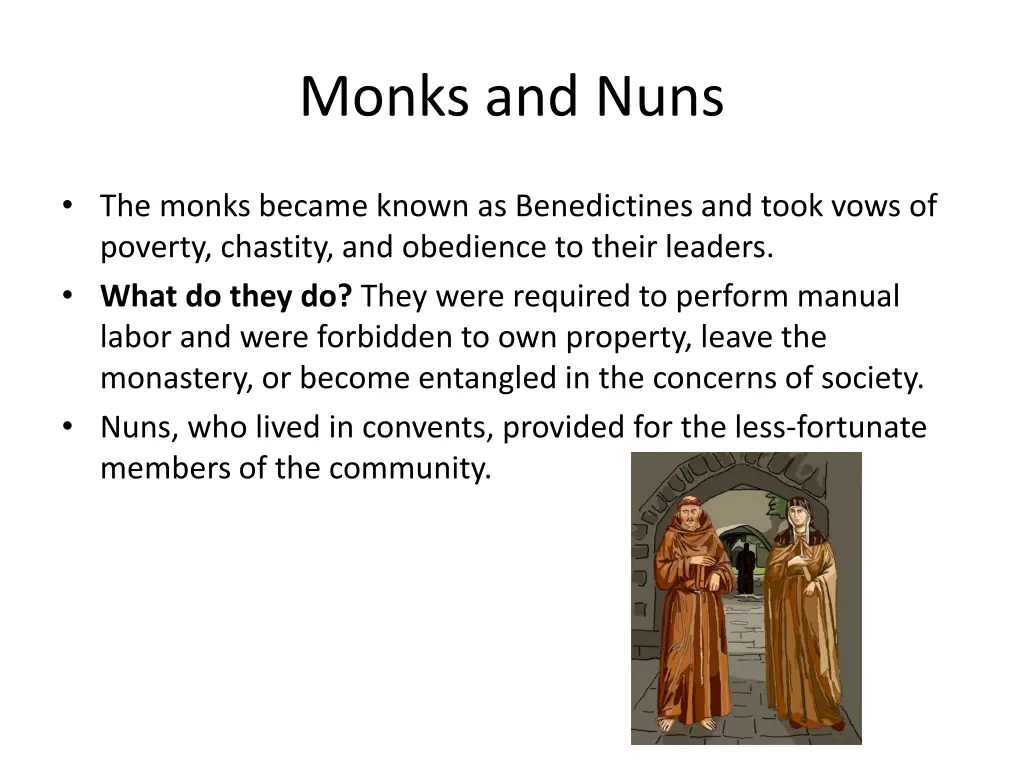 monks and nuns