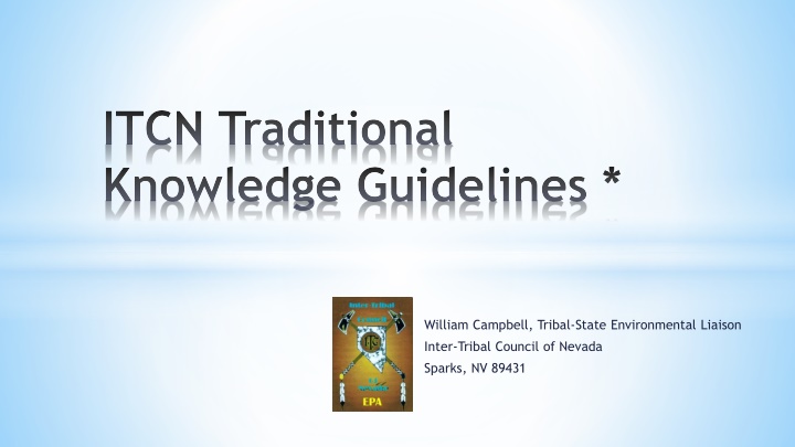 itcn traditional knowledge guidelines