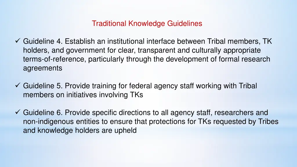 traditional knowledge guidelines 1