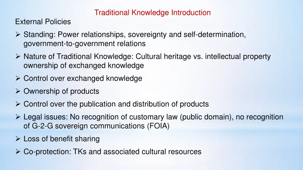 traditional knowledge introduction 2